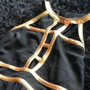 Egyptian-Style dress with gold detailing ✨